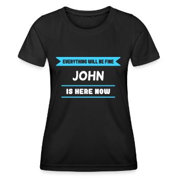 John Name Saying für stolze Johns - Frauen Funktions-T-Shirt - Schwarz - Vorne - AI Model Female 172 light (172cm)