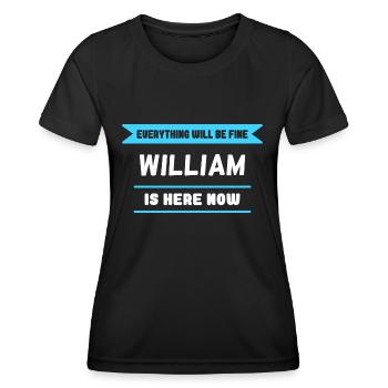 William Name Saying für stolze Williams - Frauen Funktions-T-Shirt - Schwarz - Vorne - AI Model Female 172 light (172cm)