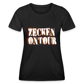 Tiques en tournée - T-shirt sport Femme - noir - Devant - AI Model Female 172 light (172cm)