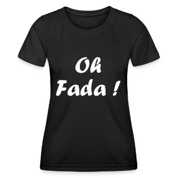 Oh fada - T-shirt sport Femme - noir - Devant - AI Model Female 172 light (172cm)