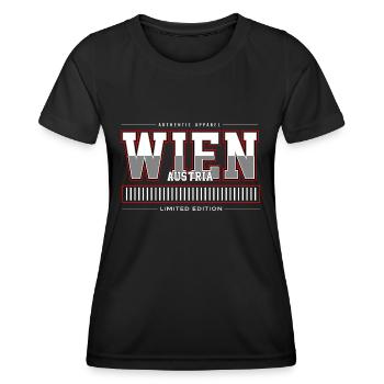 Wien - Frauen Funktions-T-Shirt - Schwarz - Vorne - AI Model Female 172 light (172cm)