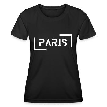 Paris - T-shirt sport Femme - noir - Devant - AI Model Female 172 light (172cm)