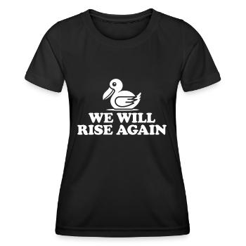 Dodo Bird Design - We Will Rise Again - Women's Functional T-Shirt - black - Front - AI Model Female 172 light (172cm)