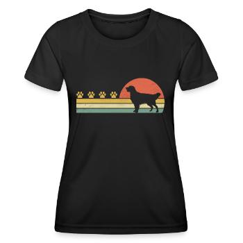 Retro Vintage Golden Retriever GR Dog Golden Retri - Women's Functional T-Shirt - black - Front - AI Model Female 172 light (172cm)
