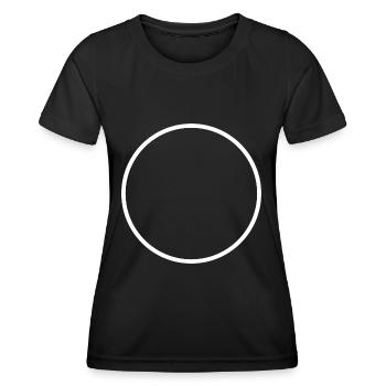 White Round Circle - Women's Functional T-Shirt - black - Front - AI Model Female 172 light (172cm)