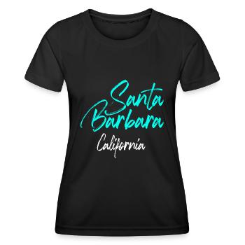 Santa Barbara California - T-shirt sport Femme - noir - Devant - AI Model Female 172 light (172cm)