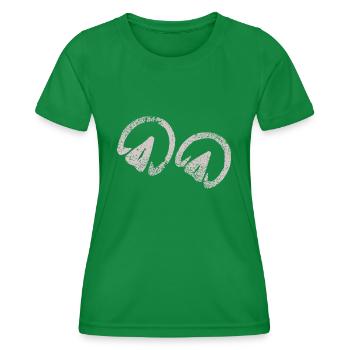 Barhuf Pferde Hufabdrücke Lustige Geschenkidee - Frauen Funktions-T-Shirt - Kelly Green - Vorne - AI Model Female 172 dark (172cm)