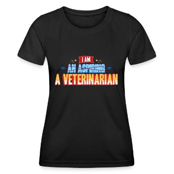 Tierarzt - Ich bin ein Tierarzt - Frauen Funktions-T-Shirt - Schwarz - Vorne - AI Model Female 172 light (172cm)