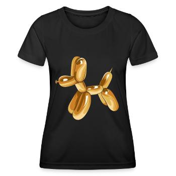 Balloon Dog Silver - Frauen Funktions-T-Shirt - Schwarz - Vorne - AI Model Female 172 light (172cm)