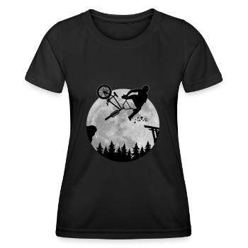 Fahrrad BMX MTB Mountainbike Geschenkidee - Frauen Funktions-T-Shirt - Schwarz - Vorne - AI Model Female 172 light (172cm)
