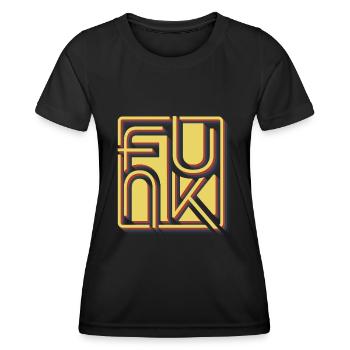 Funk Retro - Frauen Funktions-T-Shirt - Schwarz - Vorne - AI Model Female 172 light (172cm)