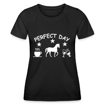 Cheval - T-shirt sport Femme - noir - Devant - AI Model Female 172 light (172cm)
