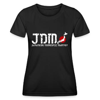 JDM Japanese Domestic Market Tuning Japan - Frauen Funktions-T-Shirt - Schwarz - Vorne - AI Model Female 172 light (172cm)