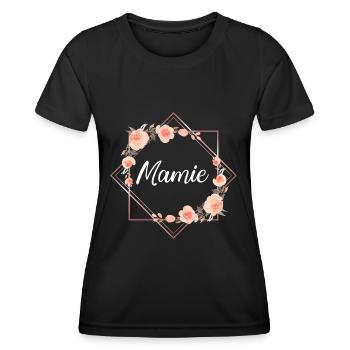 Mamie - T-shirt sport Femme - noir - Devant - AI Model Female 172 light (172cm)