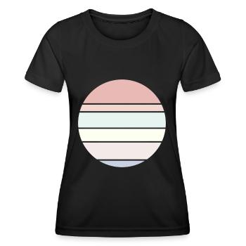 Background Pastel Circle - Women's Functional T-Shirt - black - Front - AI Model Female 172 light (172cm)