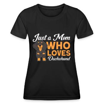 Dackel Dackel Dackel Mama Dackel Haustier - Frauen Funktions-T-Shirt - Schwarz - Vorne - AI Model Female 172 light (172cm)