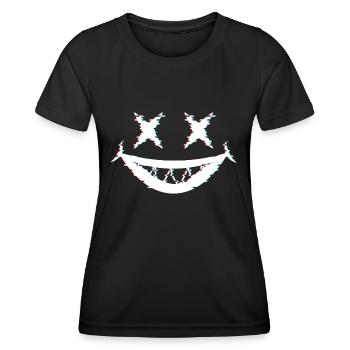 Joker Glitch - Frauen Funktions-T-Shirt - Schwarz - Vorne - AI Model Female 172 light (172cm)