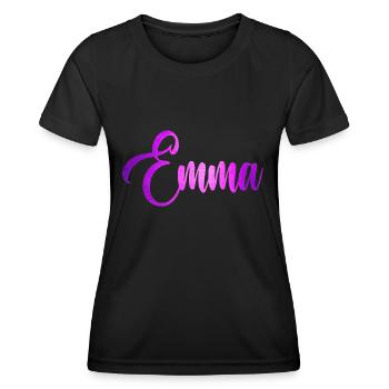 Emma - Frauen Funktions-T-Shirt - Schwarz - Vorne - AI Model Female 172 light (172cm)
