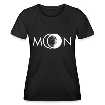 Lune - T-shirt sport Femme - noir - Devant - AI Model Female 172 light (172cm)