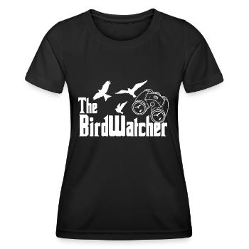 Vogelbeobachtung Vogelfreund Fernglas Ornithologe - Frauen Funktions-T-Shirt - Schwarz - Vorne - AI Model Female 172 light (172cm)