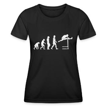 Saut en longueur Saut en longueur Saut en hauteur Triple saut - T-shirt sport Femme - noir - Devant - AI Model Female 172 light (172cm)