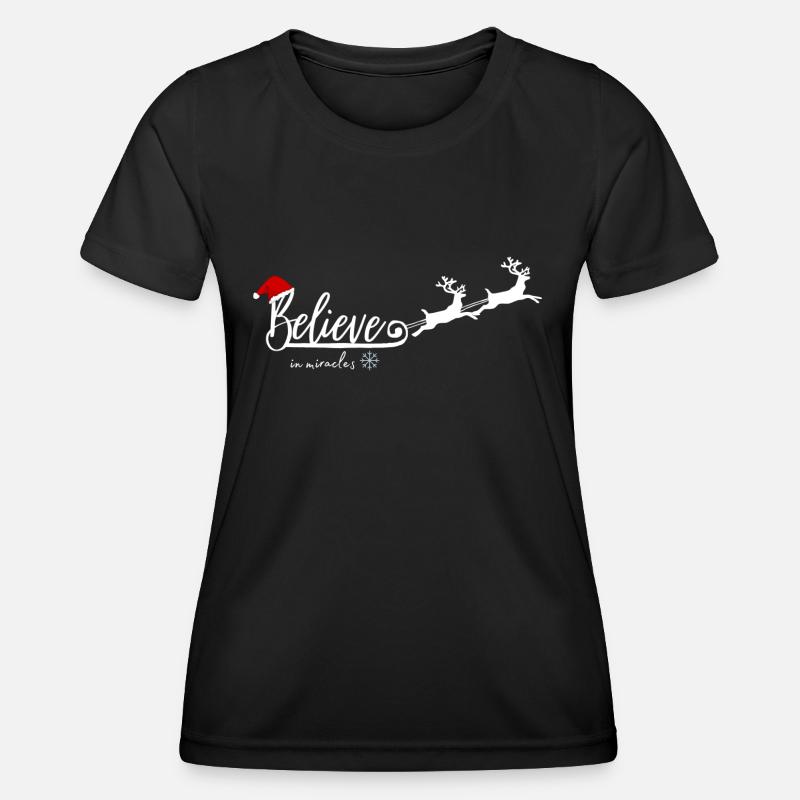 Believe in miracles_white - Women's Functional T-Shirt - black