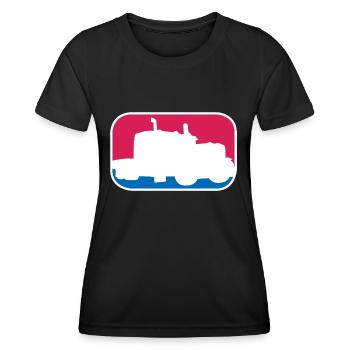 LKW Truck Lastkraftwagen Brummi lustiges Geschenk - Frauen Funktions-T-Shirt - Schwarz - Vorne - AI Model Female 172 light (172cm)