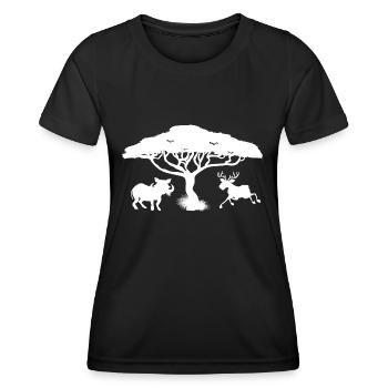 Safari Zoo Animal Safari Zoo - T-shirt sport Femme - noir - Devant - AI Model Female 172 light (172cm)