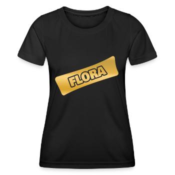 Geschenk für Flora - Frauen Funktions-T-Shirt - Schwarz - Vorne - AI Model Female 172 light (172cm)