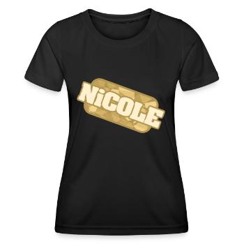 Bio Nicole - Frauen Funktions-T-Shirt - Schwarz - Vorne - AI Model Female 172 light (172cm)
