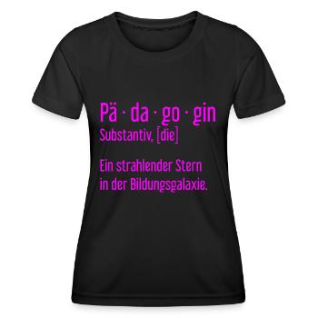 Pädagogin Pädagoginnen Schule Lehrerin Unterricht - Frauen Funktions-T-Shirt - Schwarz - Vorne - AI Model Female 172 light (172cm)