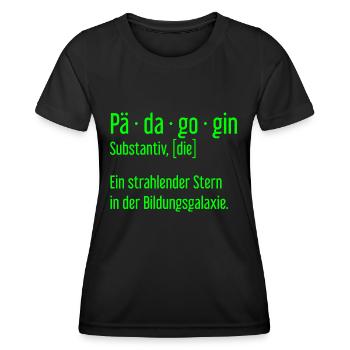 Pädagogin Pädagoginnen Schule Lehrerin Unterricht - Frauen Funktions-T-Shirt - Schwarz - Vorne - AI Model Female 172 light (172cm)