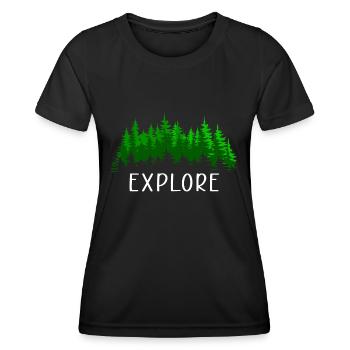 Wald Natur Spruch Geschenkidee - Frauen Funktions-T-Shirt - Schwarz - Vorne - AI Model Female 172 light (172cm)