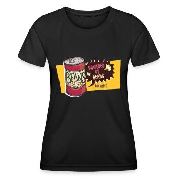 Propulsé Par Les Haricots Et Le Regret - Pet Péter Péter - T-shirt sport Femme - noir - Devant - AI Model Female 172 light (172cm)