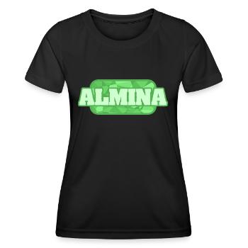 Almina comme santé - T-shirt sport Femme - noir - Devant - AI Model Female 172 light (172cm)