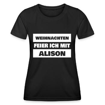 Cadeau pour Alison - T-shirt sport Femme - noir - Devant - AI Model Female 172 light (172cm)