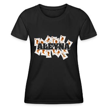 Aleyna als Vegas - Frauen Funktions-T-Shirt - Schwarz - Vorne - AI Model Female 172 light (172cm)