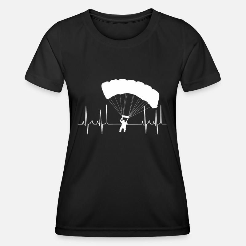 Cardiogram Paraglider White - Women's Functional T-Shirt - black