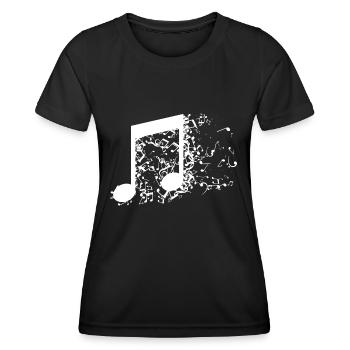 Note Clé de musique Instrument de musique - T-shirt sport Femme - noir - Devant - AI Model Female 172 light (172cm)