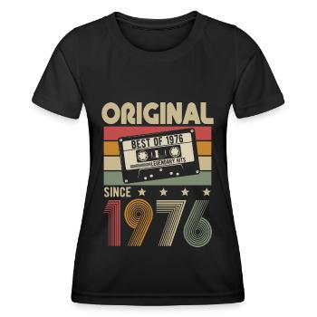 Original 1976 Retro Vintage Geburtstag Geschenk - Frauen Funktions-T-Shirt - Schwarz - Vorne - AI Model Female 172 light (172cm)