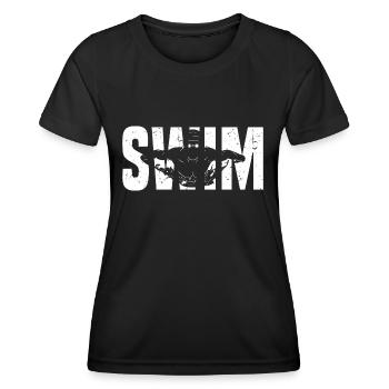Nageurs Compétition Natation Eau Cadeau - T-shirt sport Femme - noir - Devant - AI Model Female 172 light (172cm)