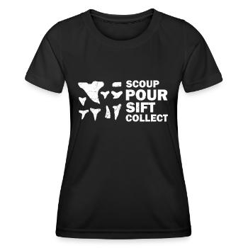 Paleontologist Designs Fossil Hunter Student - Women's Functional T-Shirt - black - Front - AI Model Female 172 light (172cm)