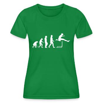 Hürdenlauf Leichtathletik Geschenk Hürdenläufer - Frauen Funktions-T-Shirt - Kelly Green - Vorne - AI Model Female 172 dark (172cm)
