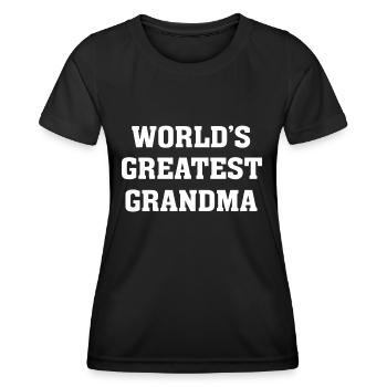 T-shirt de la plus grande grand-mère du monde - T-shirt sport Femme - noir - Devant - AI Model Female 172 light (172cm)