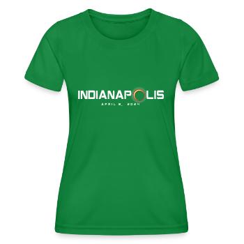Indianapolis Indiana 2024 Eclipse Souvenir 8 avril - T-shirt sport Femme - vert - Devant - AI Model Female 172 dark (172cm)