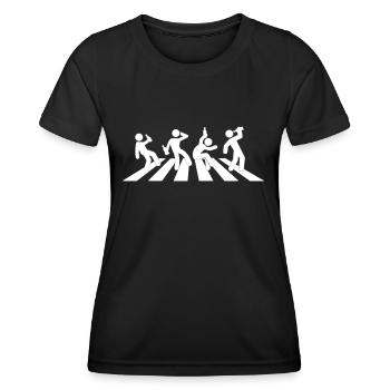 Abbey Road Father's Day Bachelor Party Celebrate Birthday Drink - Women's Functional T-Shirt - black - Front - AI Model Female 172 light (172cm)