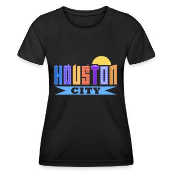 Design de la ville de Houston pour les fiers résidents de Houston - T-shirt sport Femme - noir - Devant - AI Model Female 172 light (172cm)