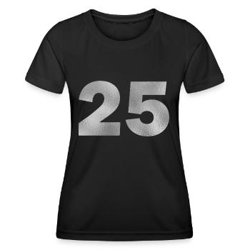Geburtstag 25 Jahre - Frauen Funktions-T-Shirt - Schwarz - Vorne - AI Model Female 172 light (172cm)