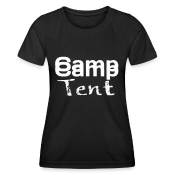 Camp Tent - Women's Functional T-Shirt - black - Front - AI Model Female 172 light (172cm)