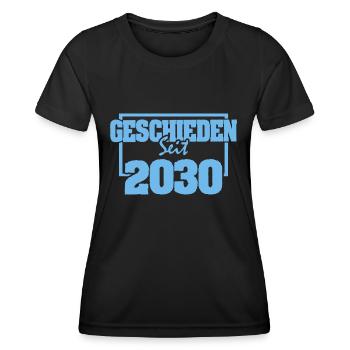 Geschieden 2030 - Frauen Funktions-T-Shirt - Schwarz - Vorne - AI Model Female 172 light (172cm)
